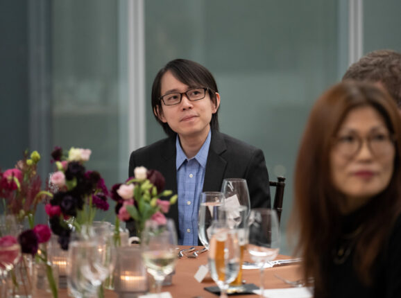 Kegon Tan seated at the Stone Center Launch Event in September 2022.