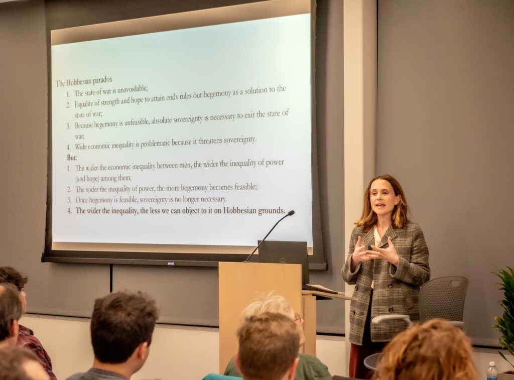 A speaker shares contextual information to open the presentation.