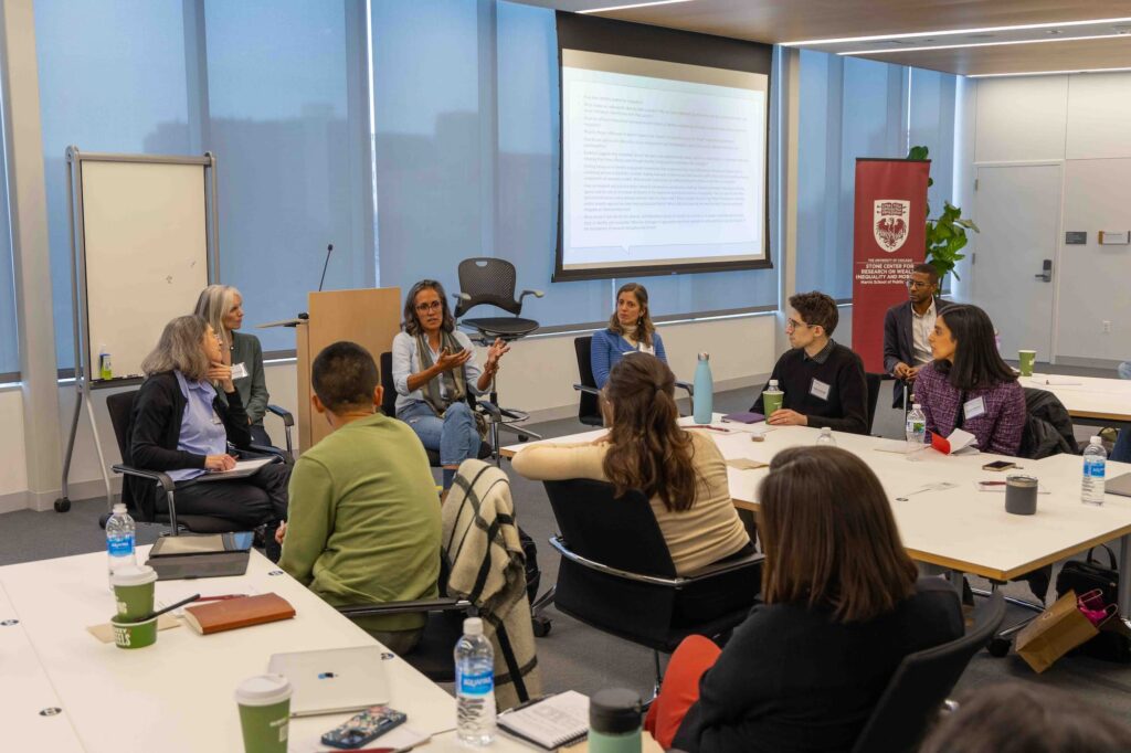 Participants engage in open discussion following the session.